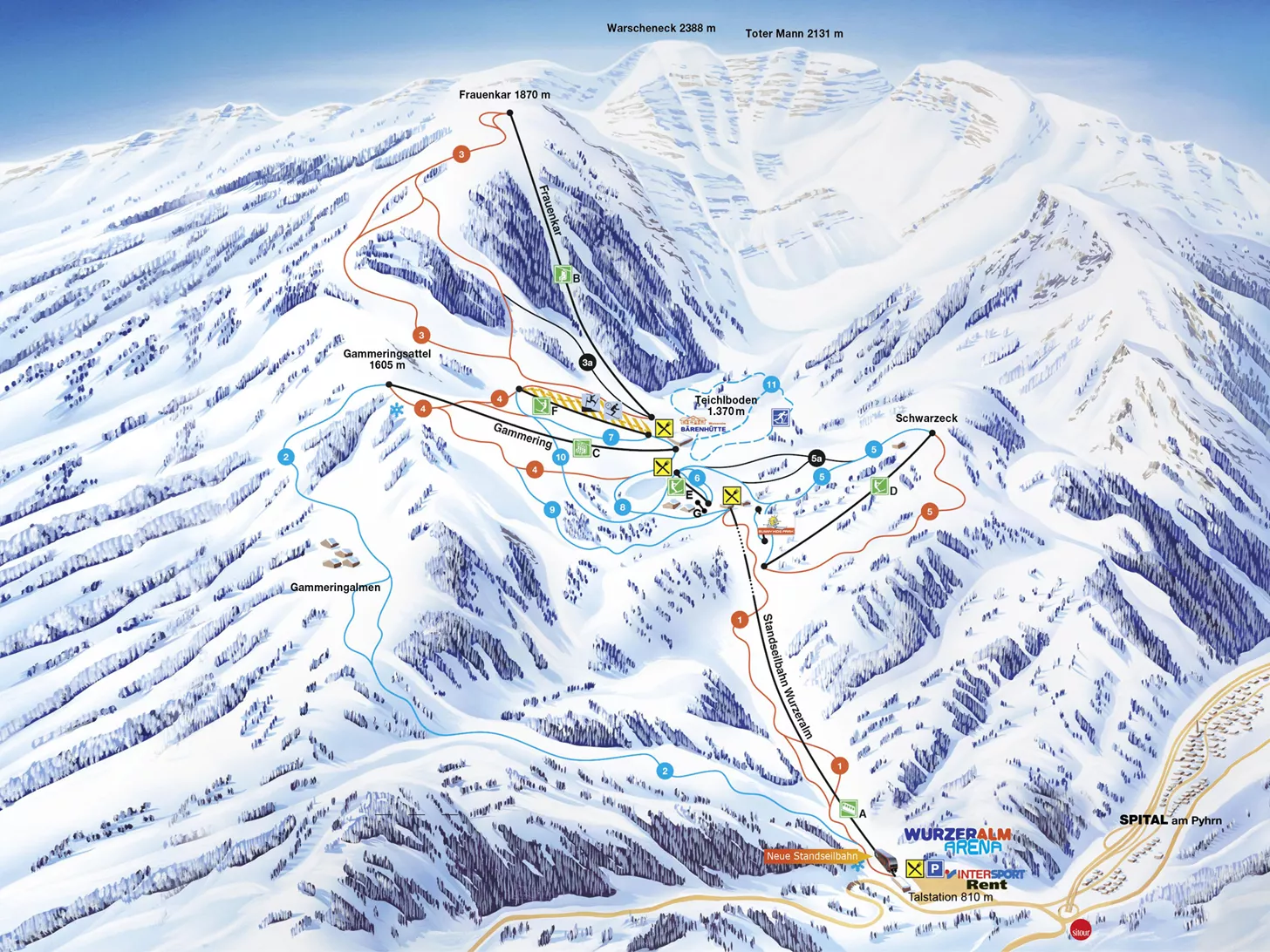 Pistekaart Pyhrn-Priel-Gebiet (Oostenrijk) bekijken
