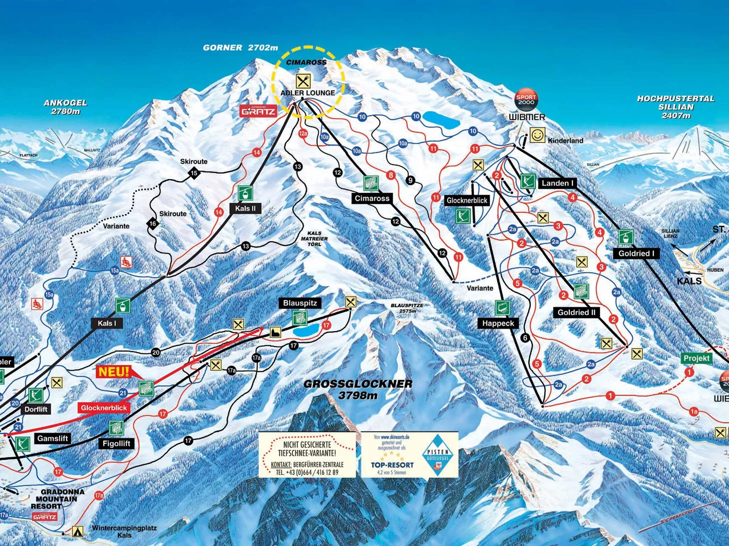 Plan des pistes Matrei & Kals