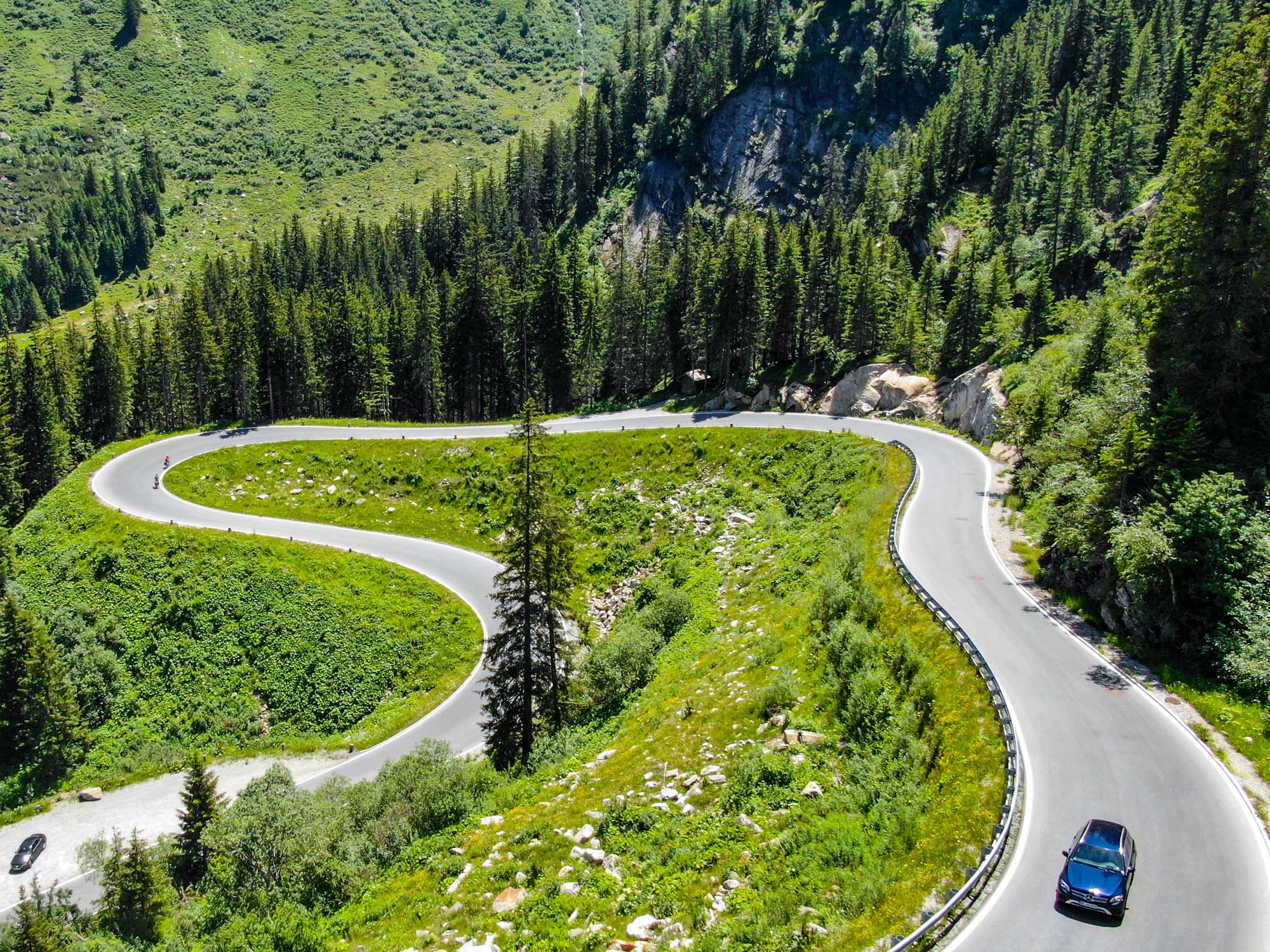 Silvretta Hochalpenstraße Haarspeldbochten
