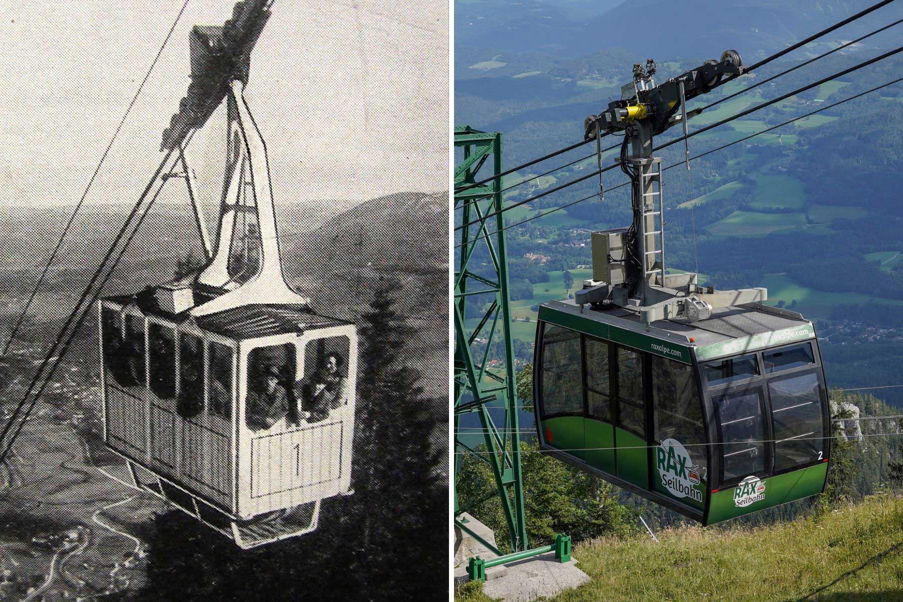 Historische Aufnahmen Rax Seilbahn