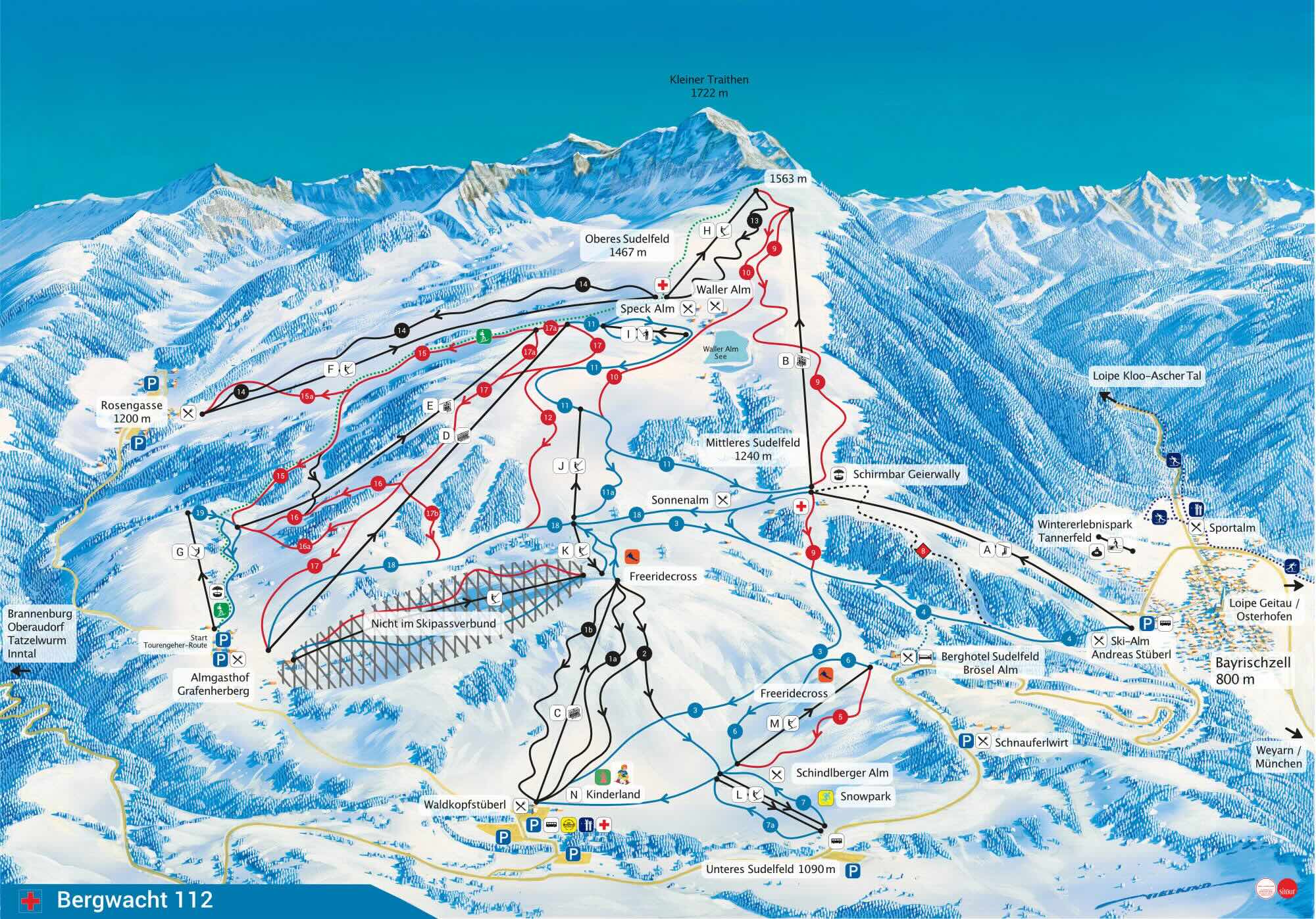 Sudelfeld Pistenplan