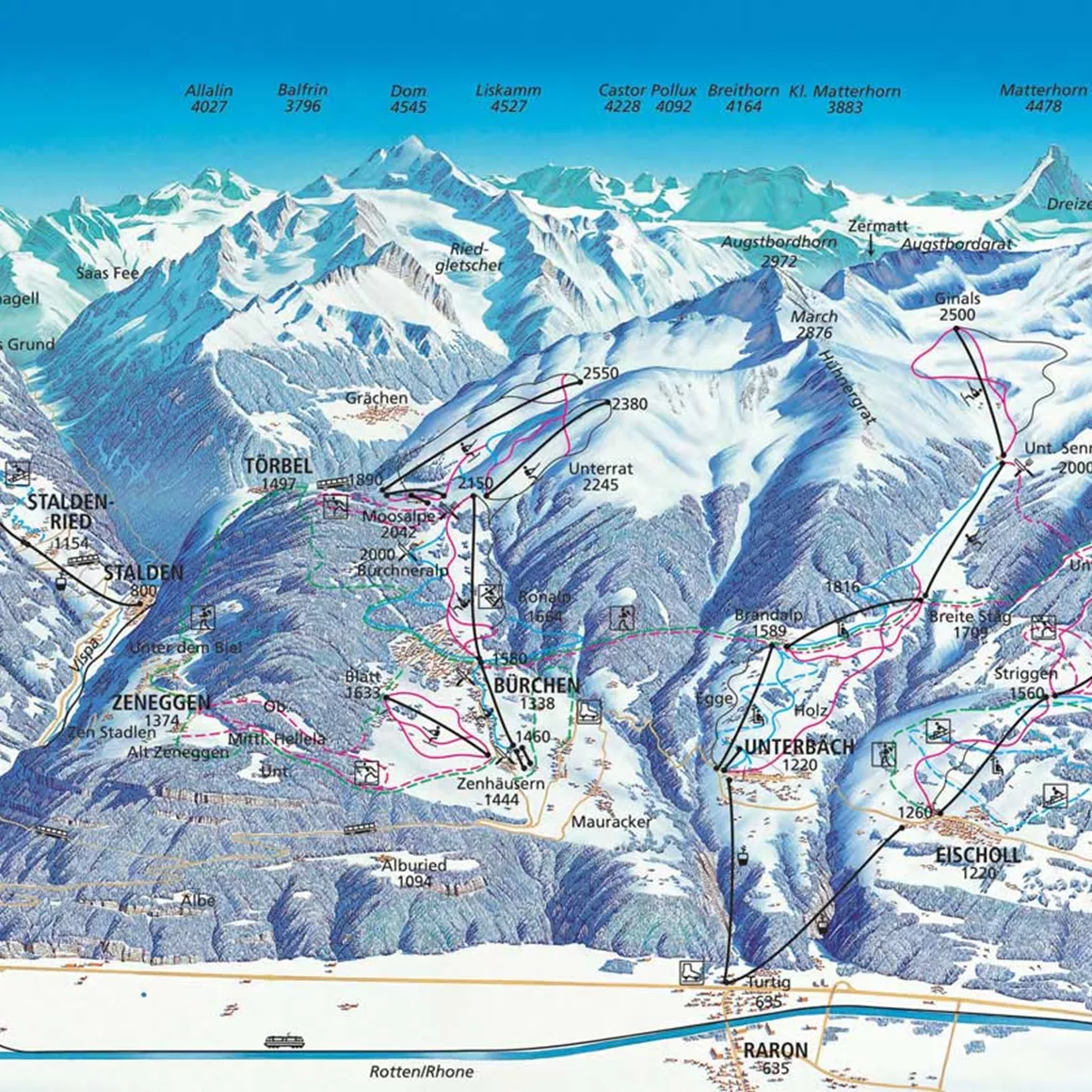 Rund um Visp Skigebiet in Rund um Visp