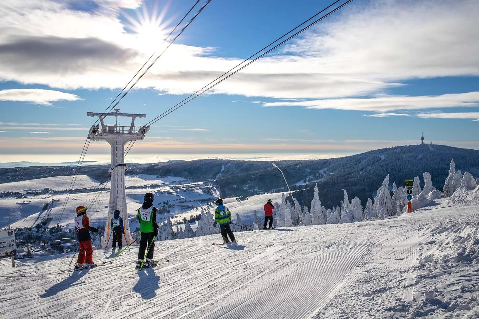 Skifahren im Erzgebirge