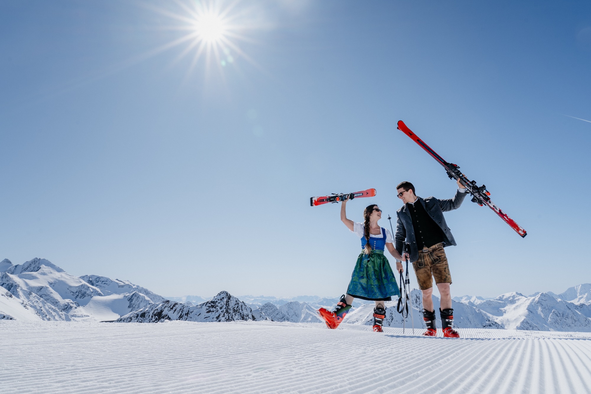 Oktoberfest in de sneeuw: feest op 3000 meter hoogte o...