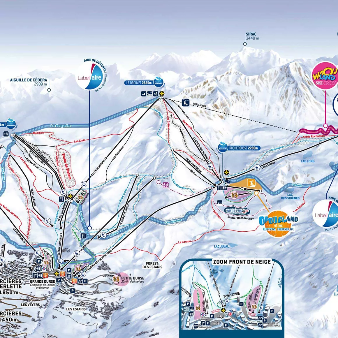 Domaines skiables Orcières Merlette 1850