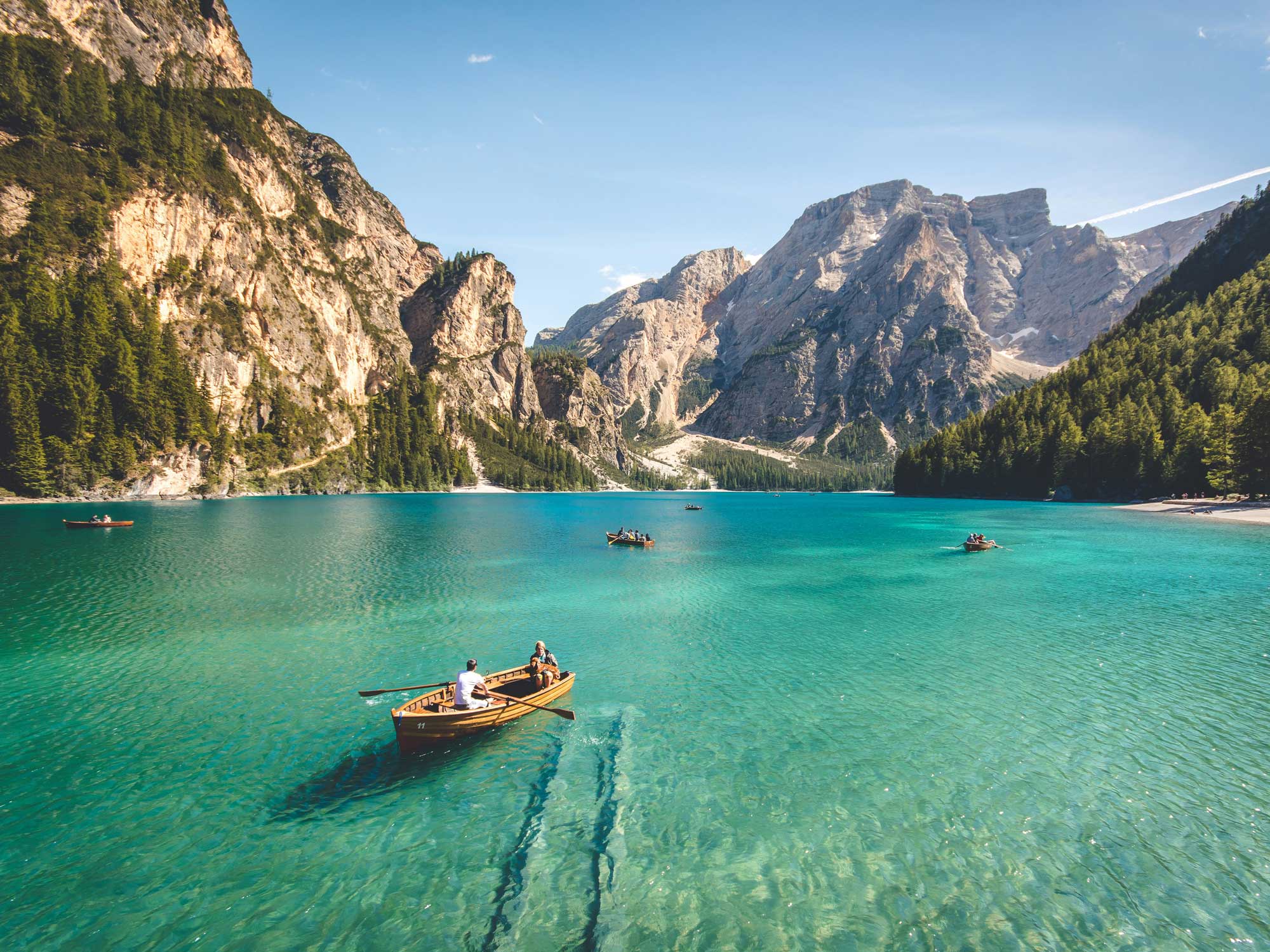 Pragser Wildsee mit Booten