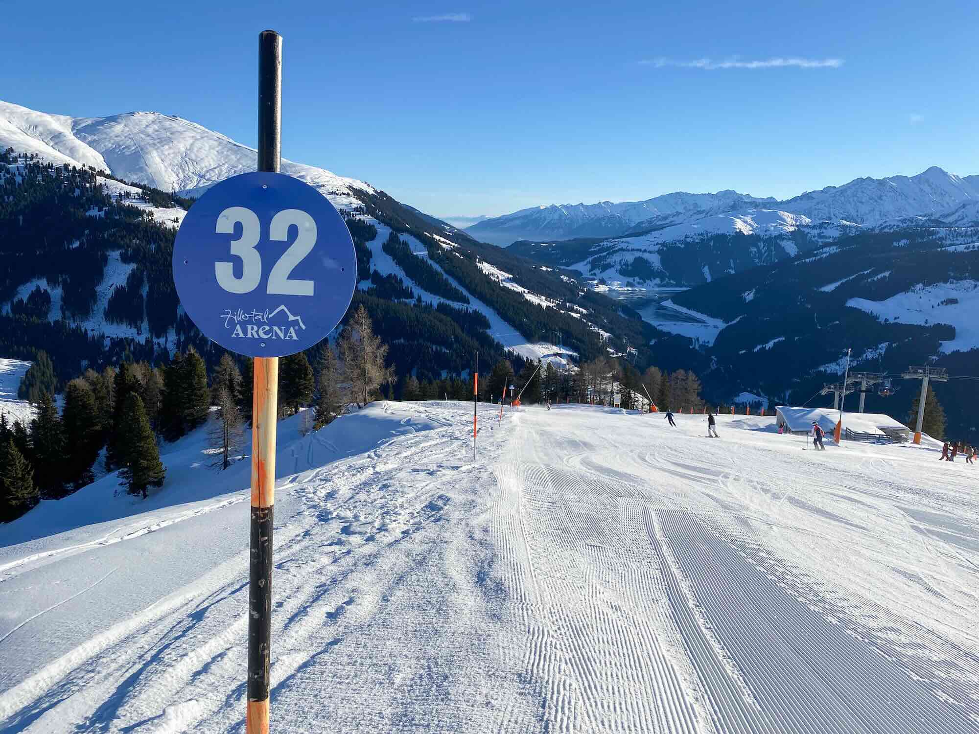 Blauwe Piste In De Zillertal Arena