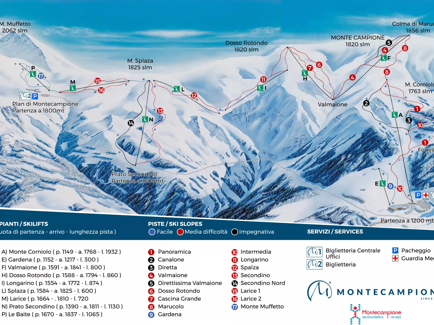 Pistenplan Montecampione