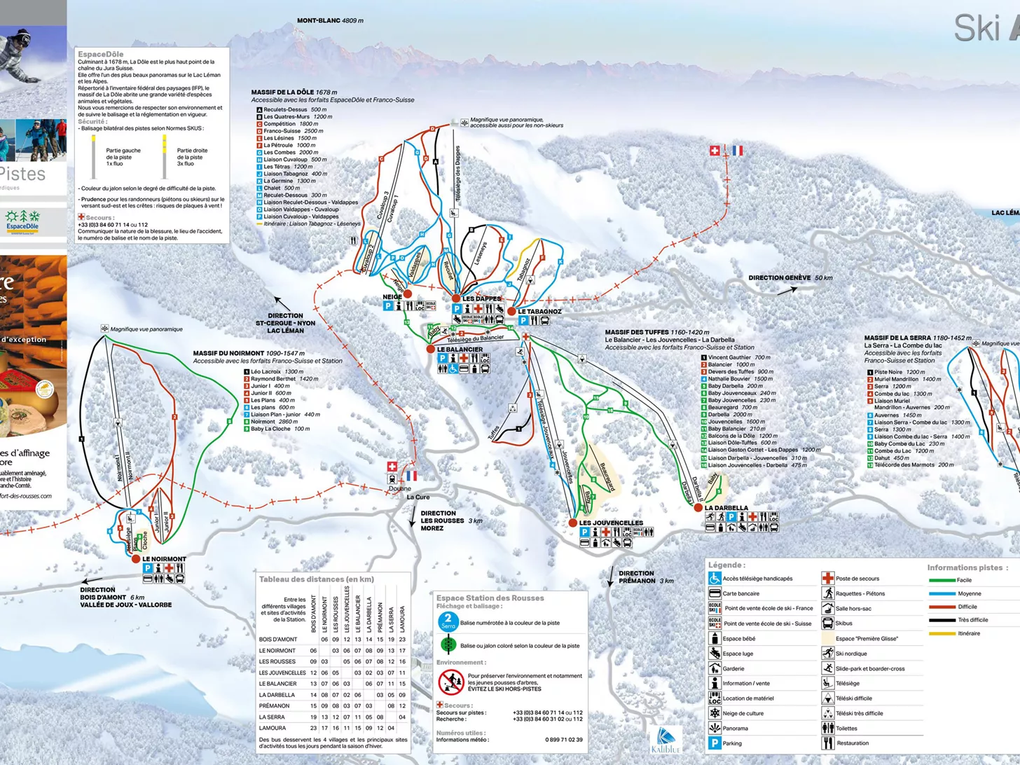 Le Rouses Map Pistekaart Les Rousses (Frankrijk) bekijken