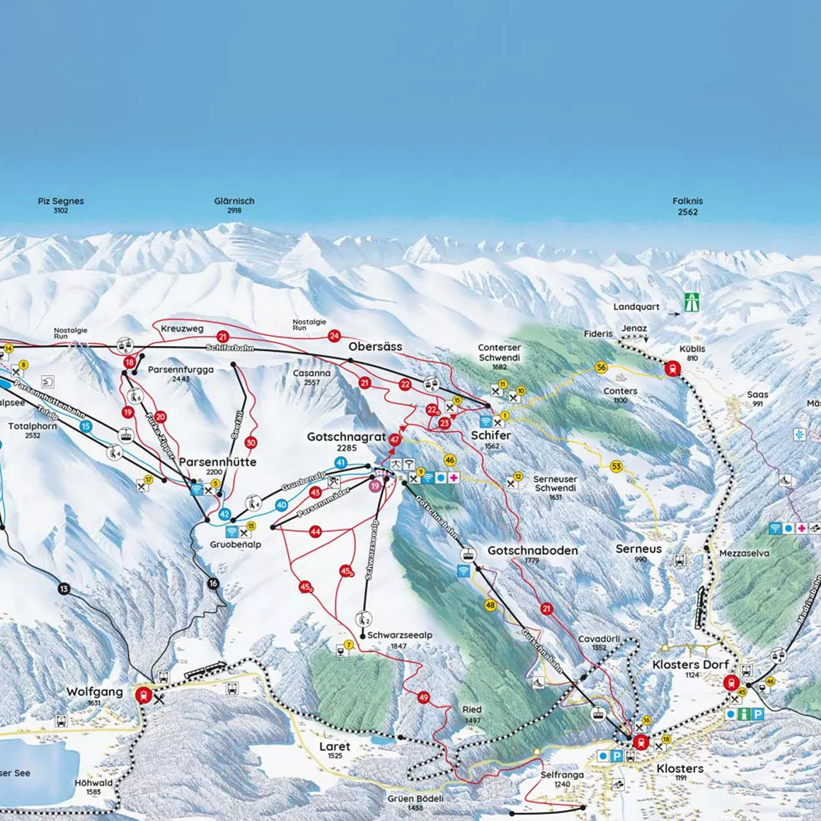 Madrisa Skigebiet in Madrisa