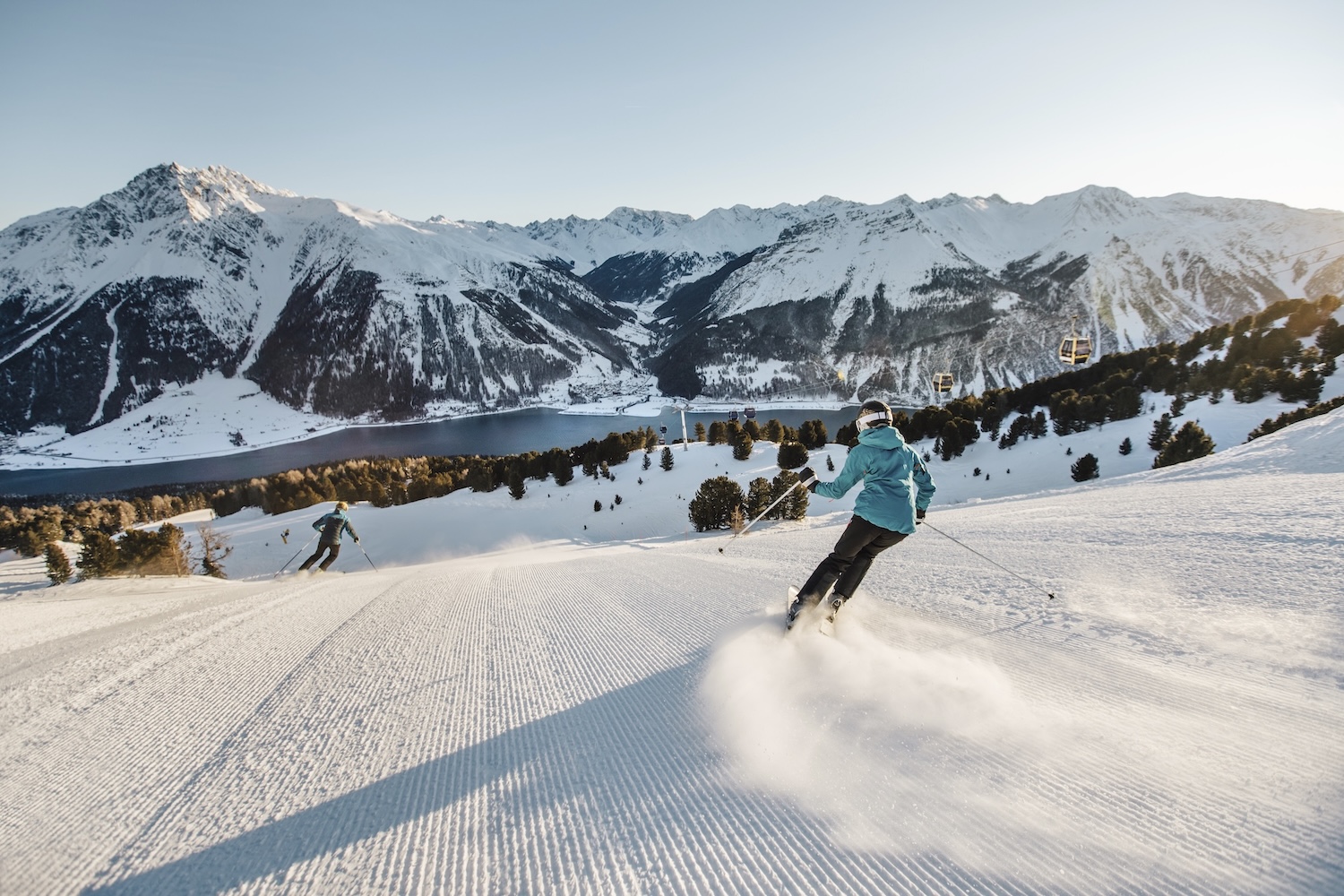 Skiën Reschensee