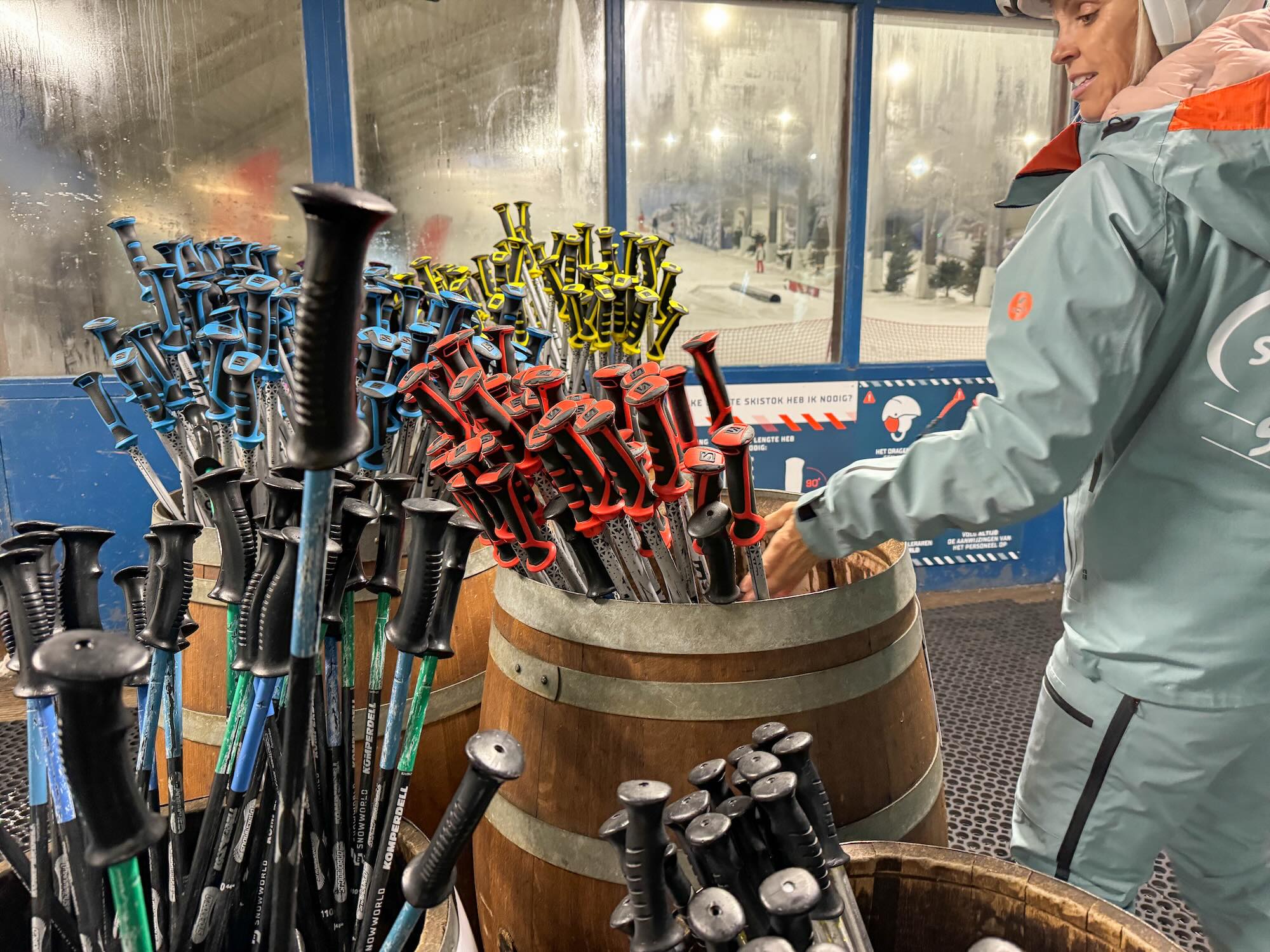 Snowworld Amsterdam Skistokken