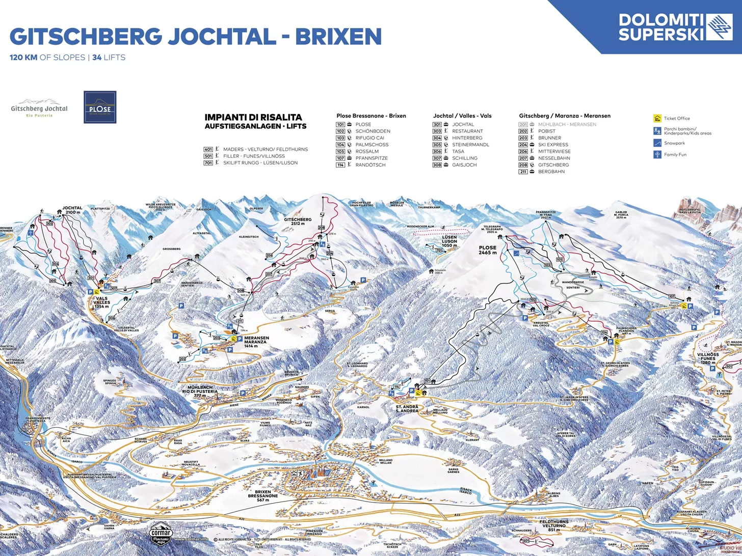 Vals piste map