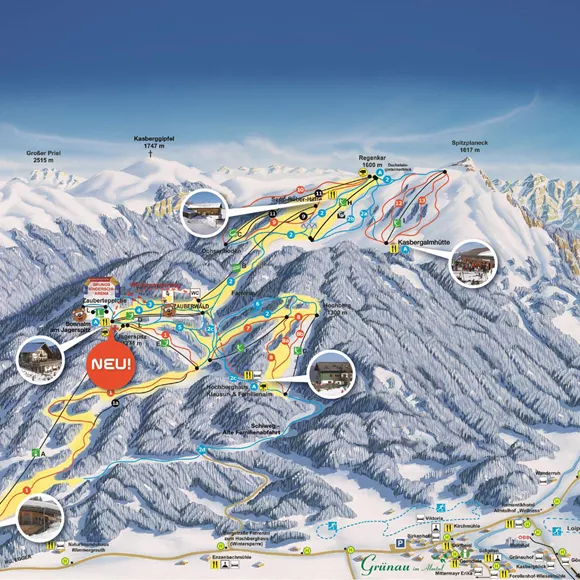 Slopes Map 1 - Grünau im Almtal Afbeelding - Slopes Map 1 - Grünau im Almtal