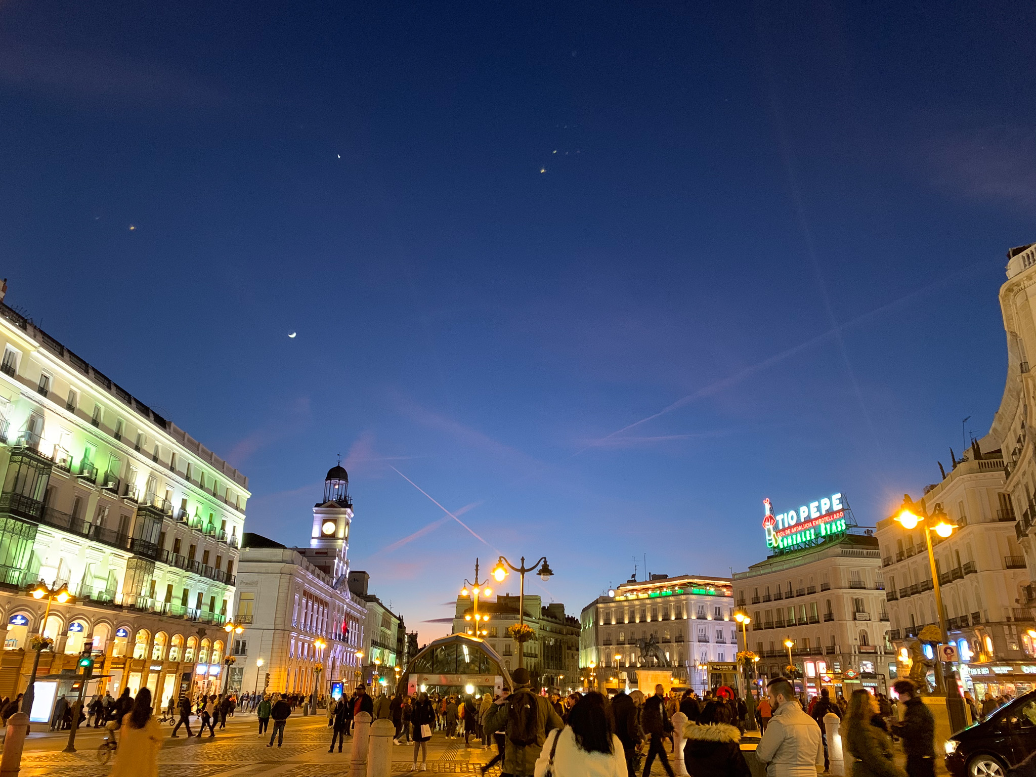 Avond Lucht Madrid Centrum