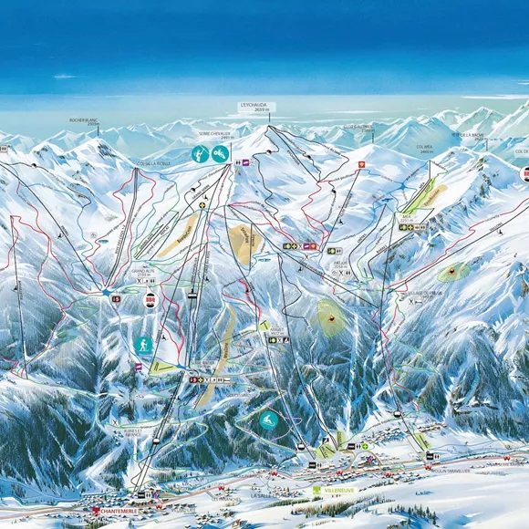 Serre Chevalier Pistekaart Serre Chevalier Pistekaart