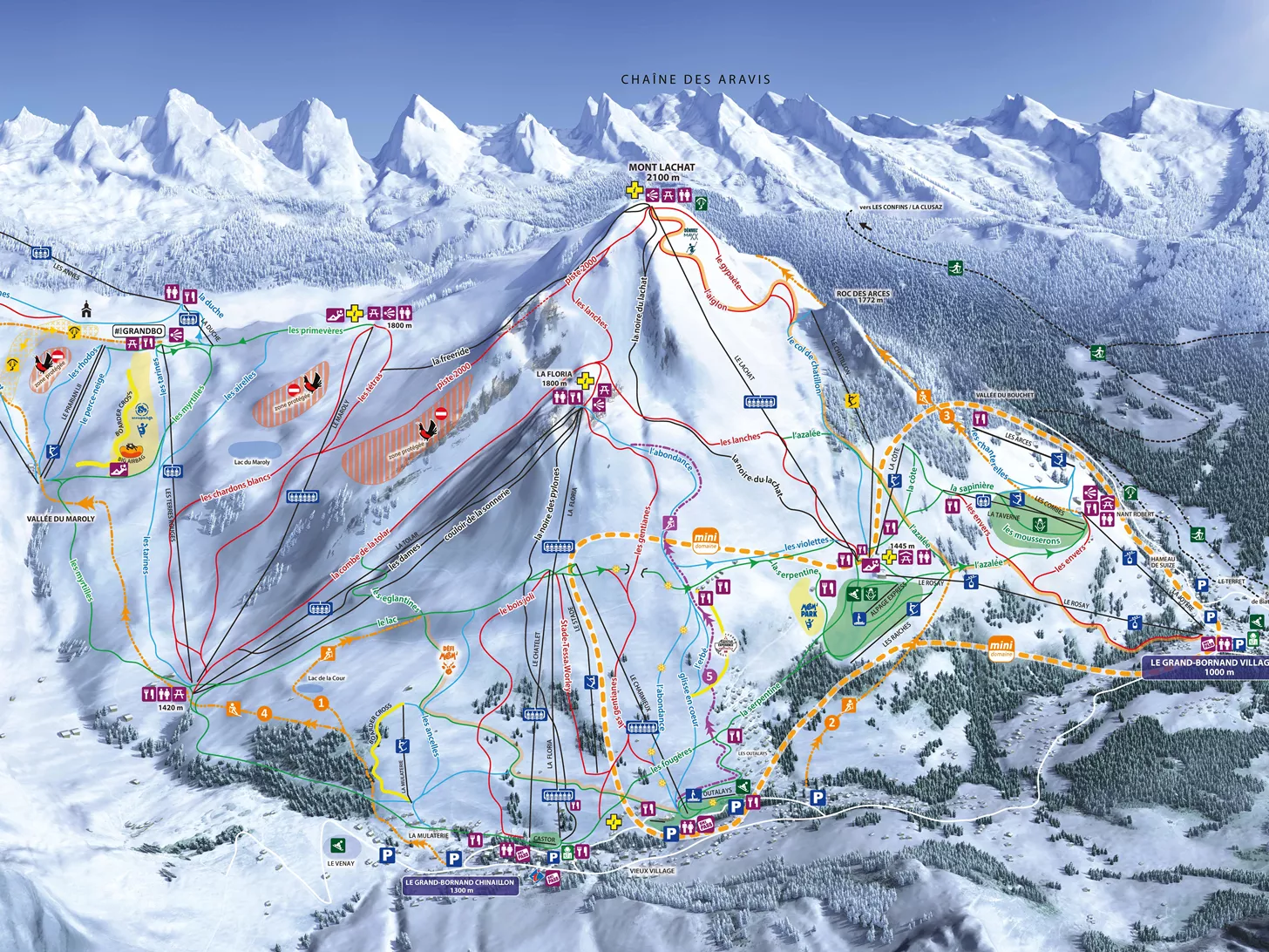 Carte des pistes de Val Thorens - New Generation Carte des pistes de Val Thorens - New Generation