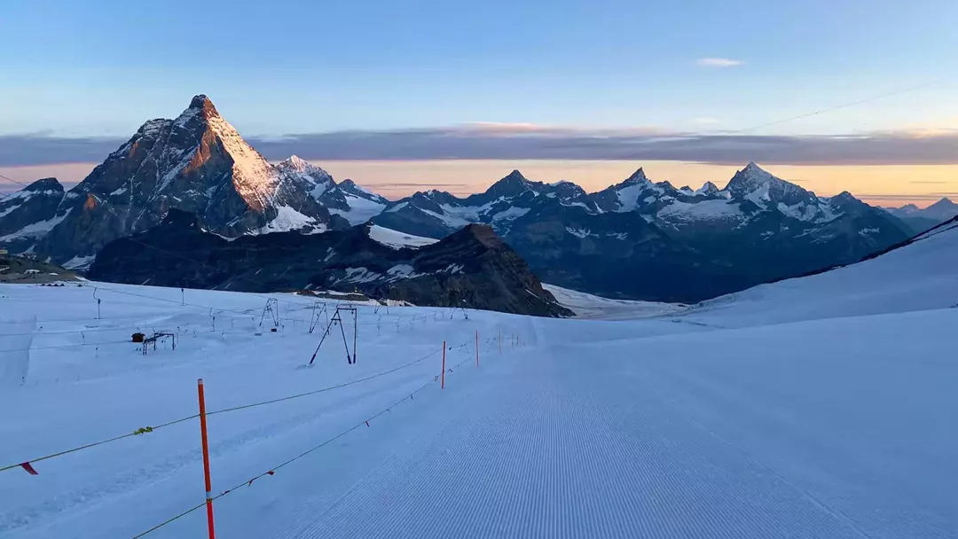 Zermatt gletsjerskigebied in Zwitserland