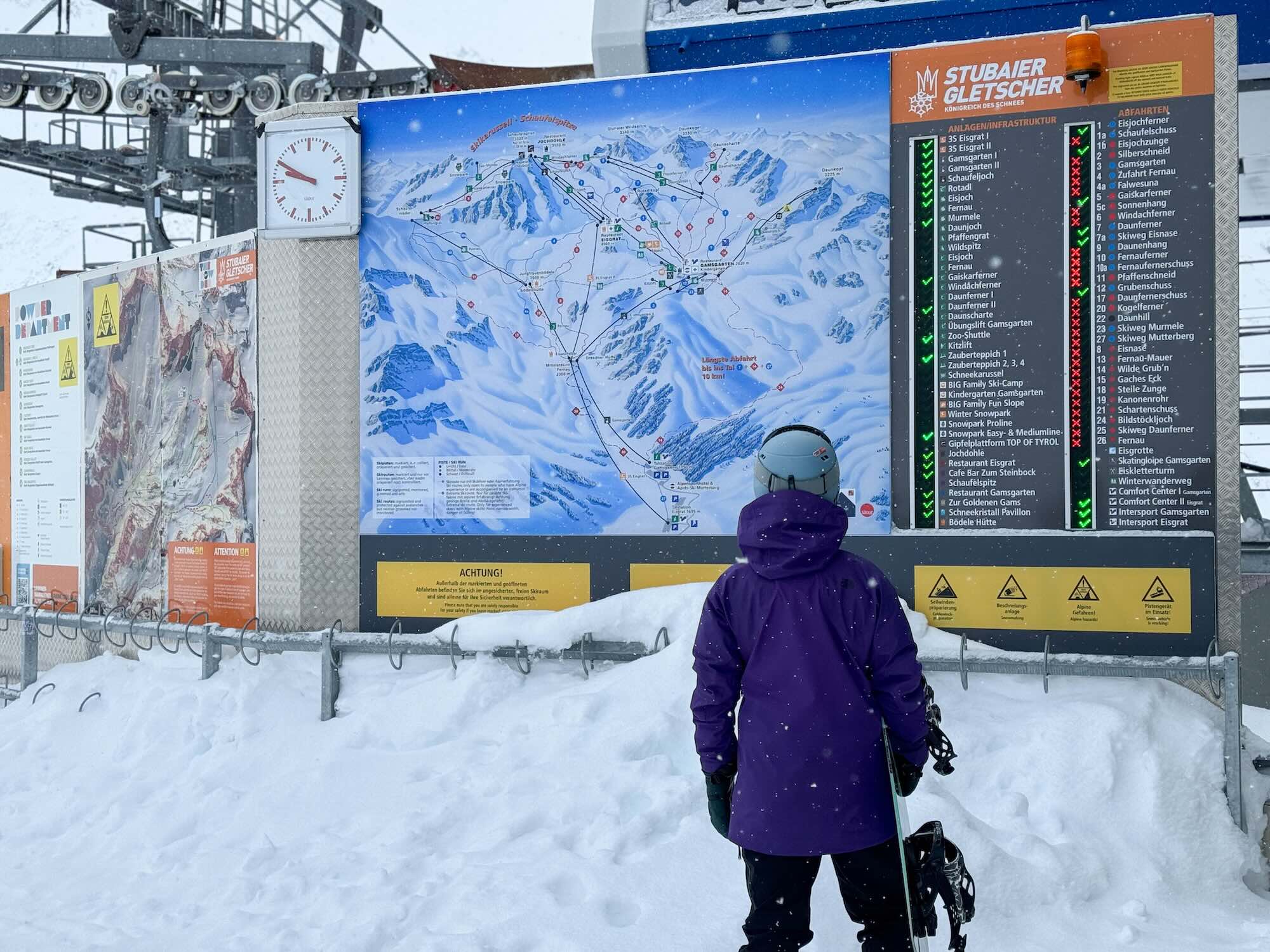 Stubaier Gletscher Pistekaart