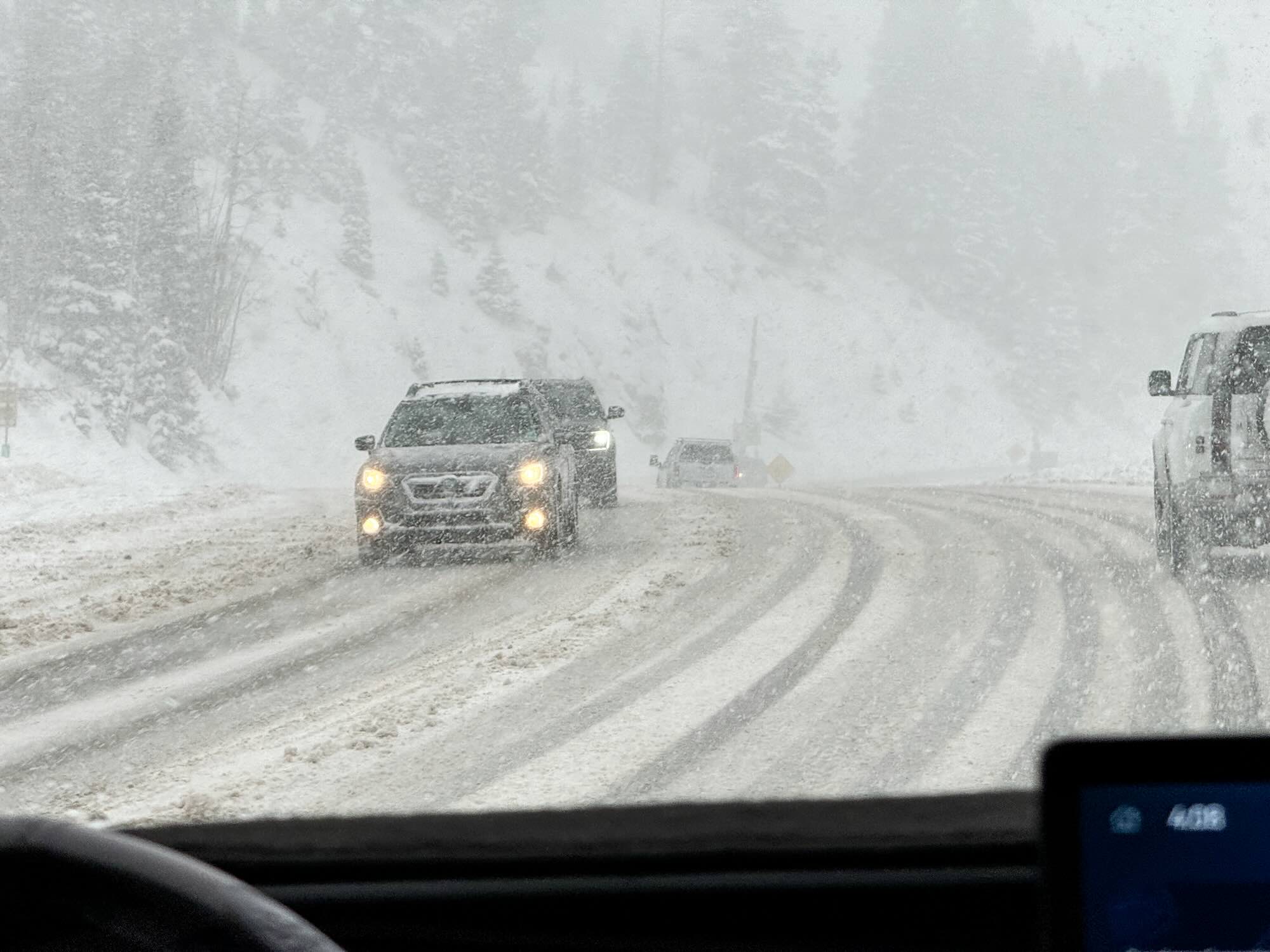 Autorijden In De Sneeuw