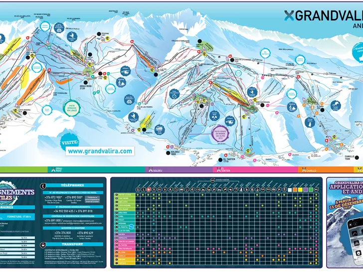 Slopes Map 1 - Grand Valira Afbeelding - Slopes Map 1 - Grand Valira