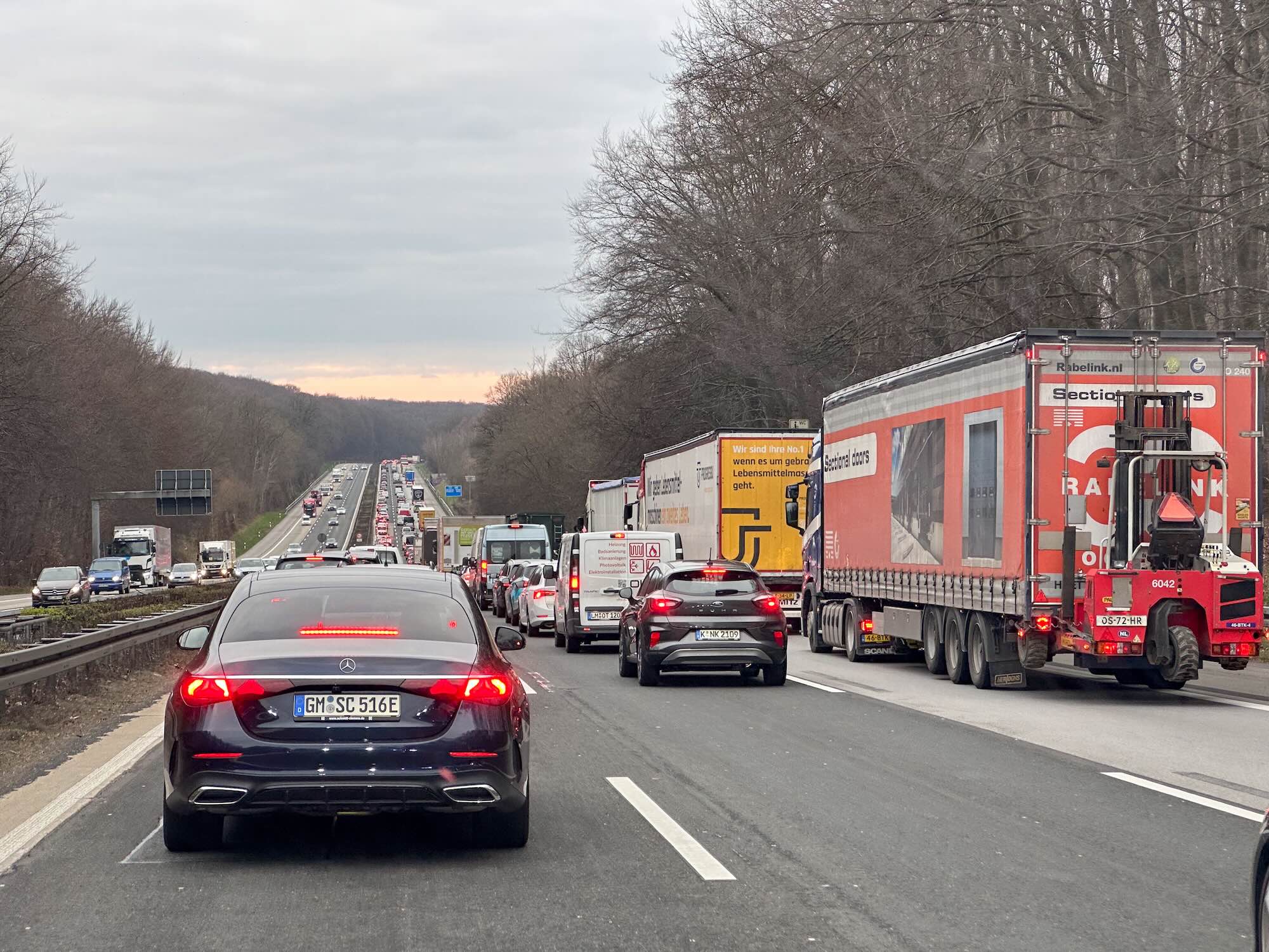File In Duitsland Naar Wintersport