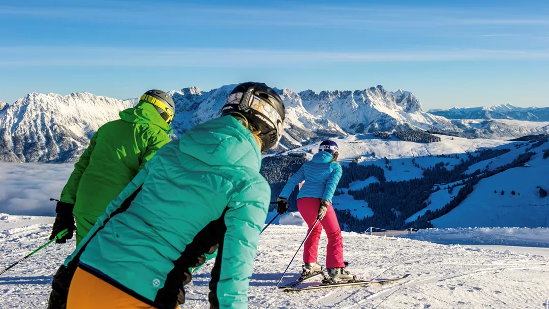 Gemeinsam Skifahren in der SkiWelt Wilder Kaiser - Brixental in Tirol