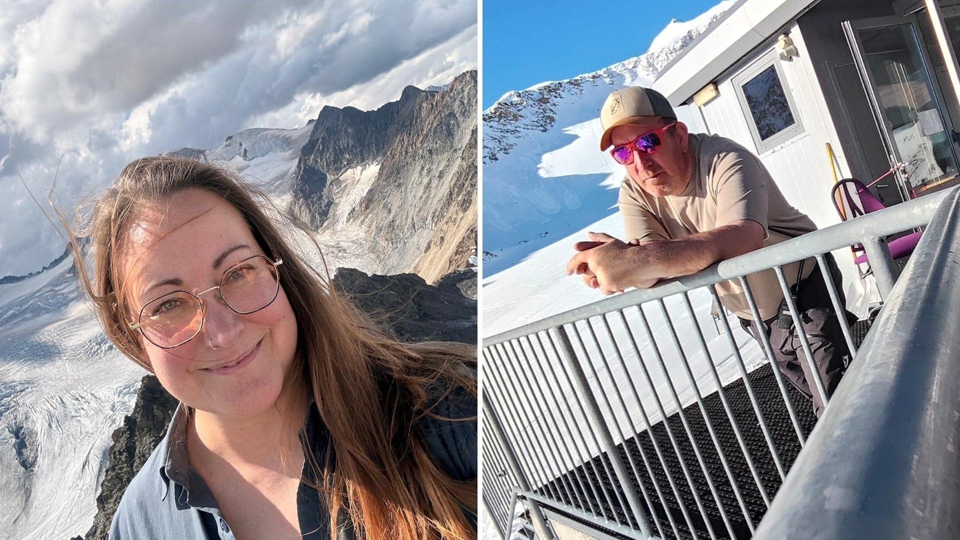 Frank en Lonieke op de Pitztaler Gletscher