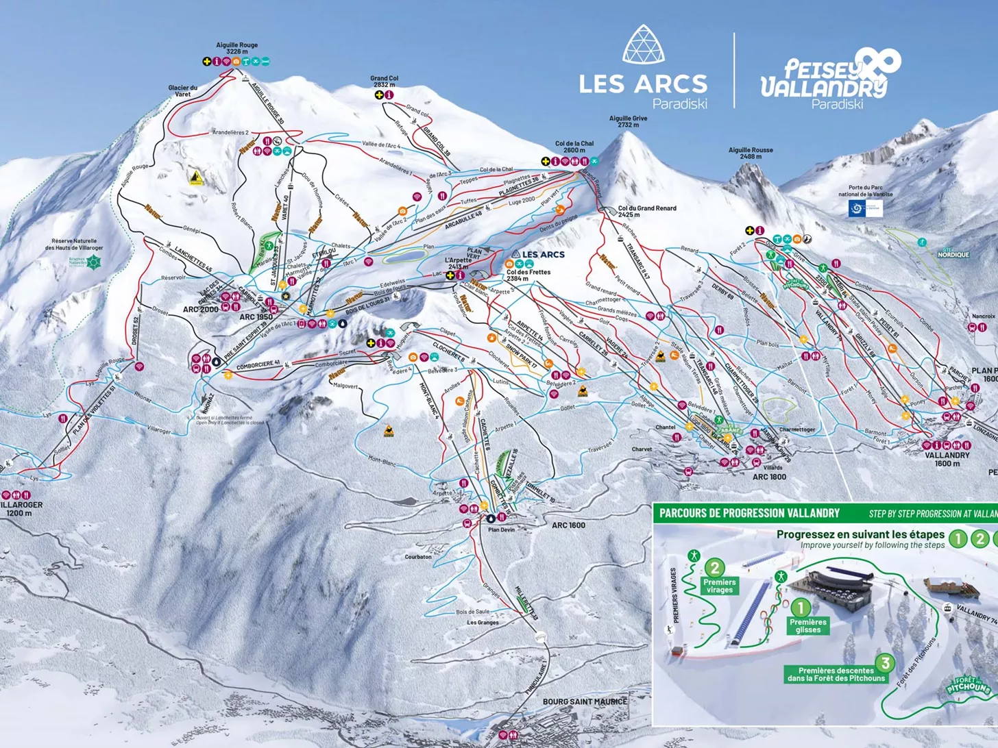 Les Arcs Map.pdf Pistekaart Les Arcs bekijken