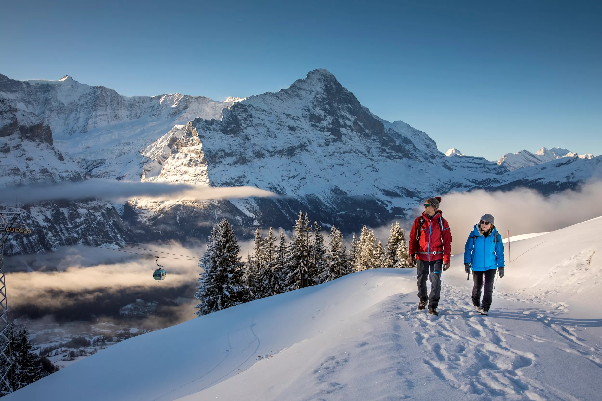 De mooiste winterwandelingen bij de Eiger, Mönch en Ju...