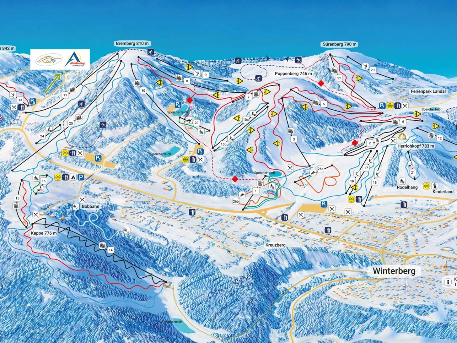 Pistenplan Skiliftkarussell Winterberg