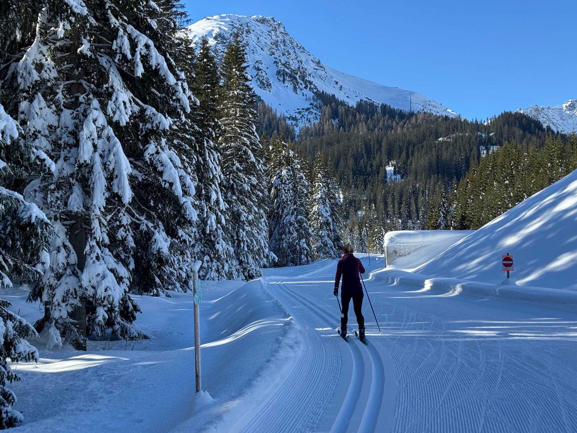 Langlaufloipe Verse Sneeuw