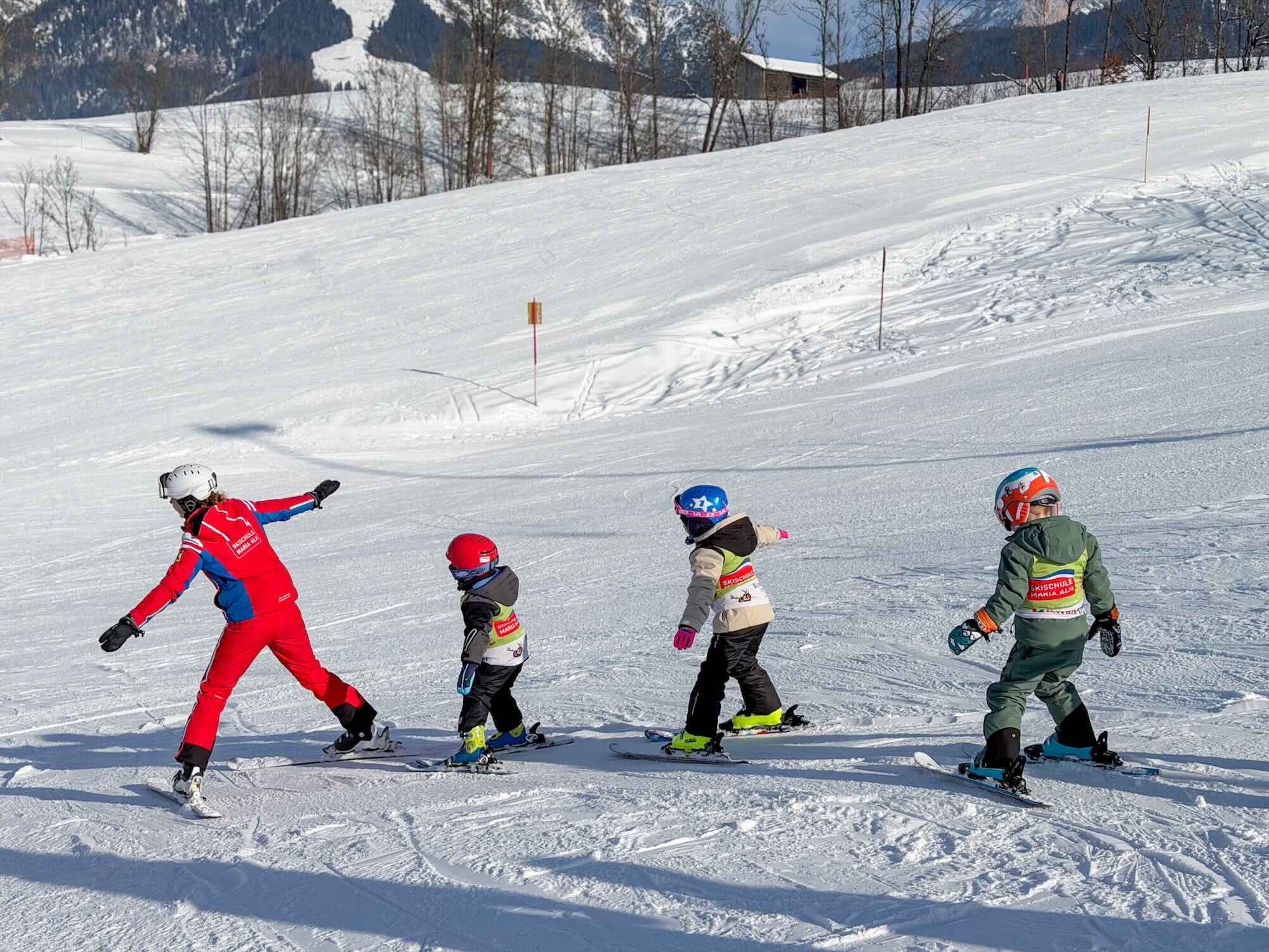 Kleine Kinderen Op Skiles
