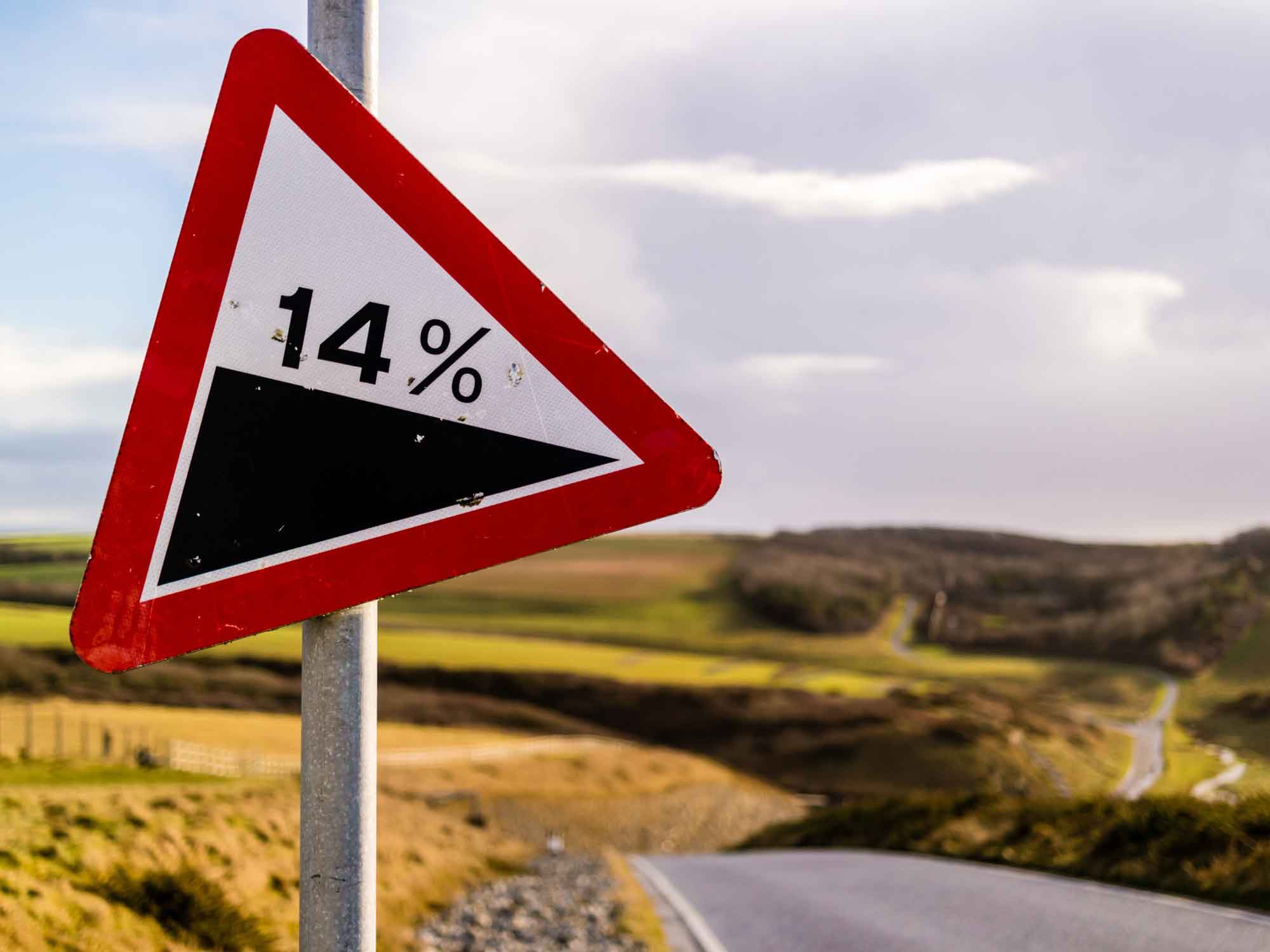 Verkeersbord Helling