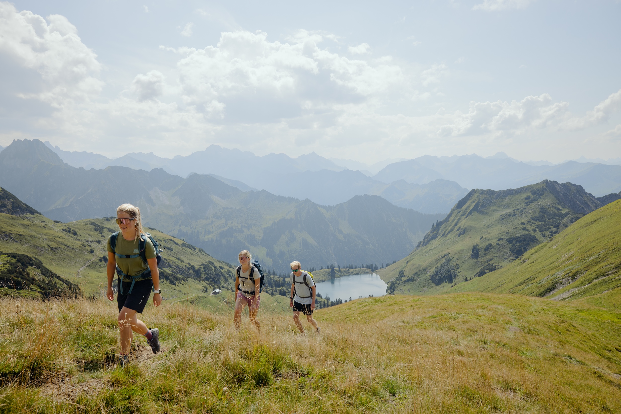 Wandelend Op Zeigersattel In Oberstdorf