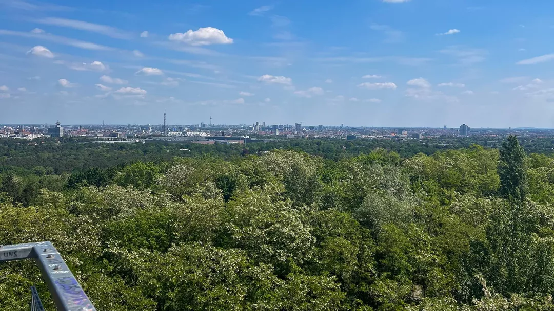 Uitzicht Berlijn Teufelsberg Uitzicht Berlijn Teufelsberg