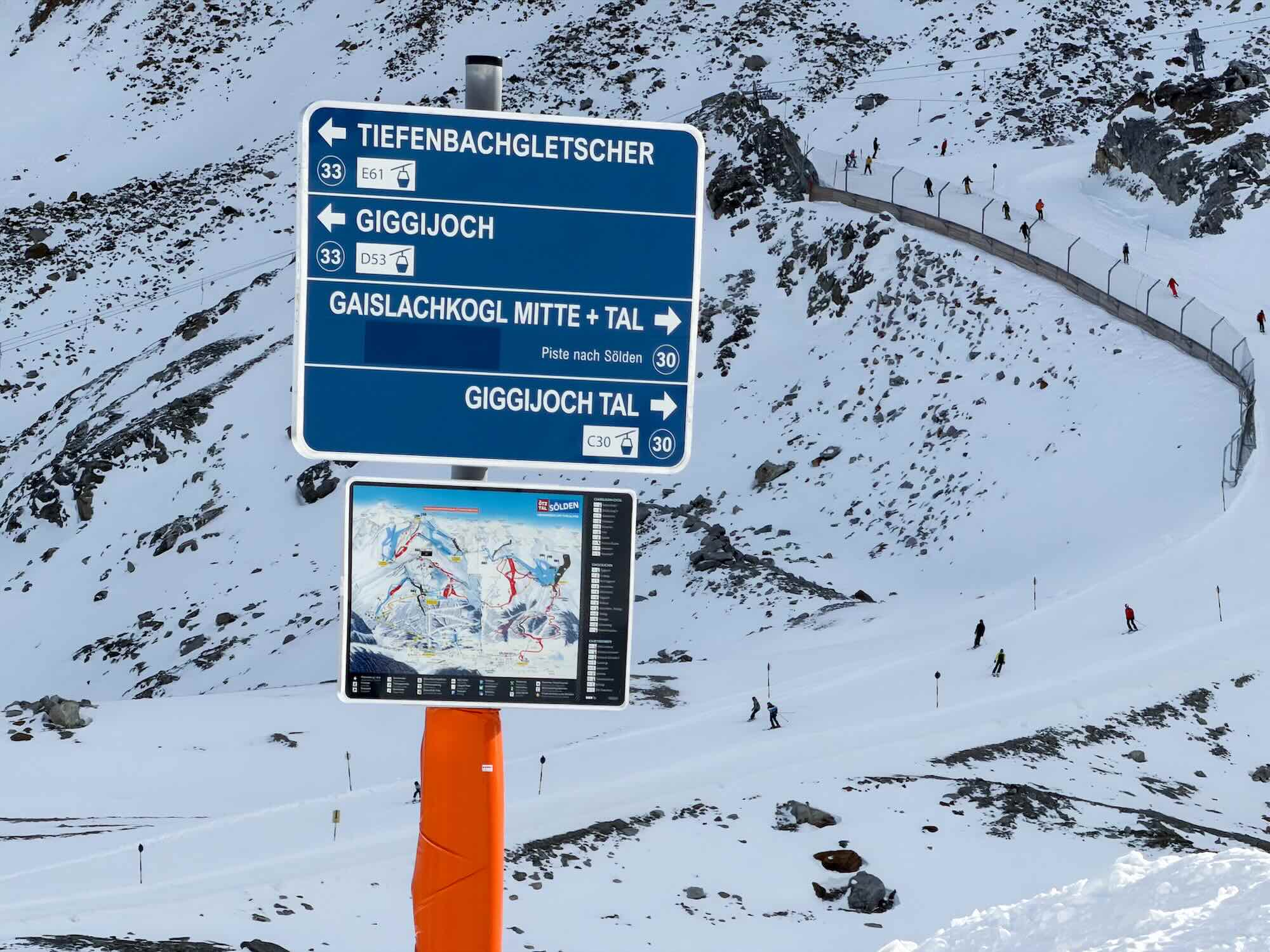 Pistebord Gaislachkogel Soelden