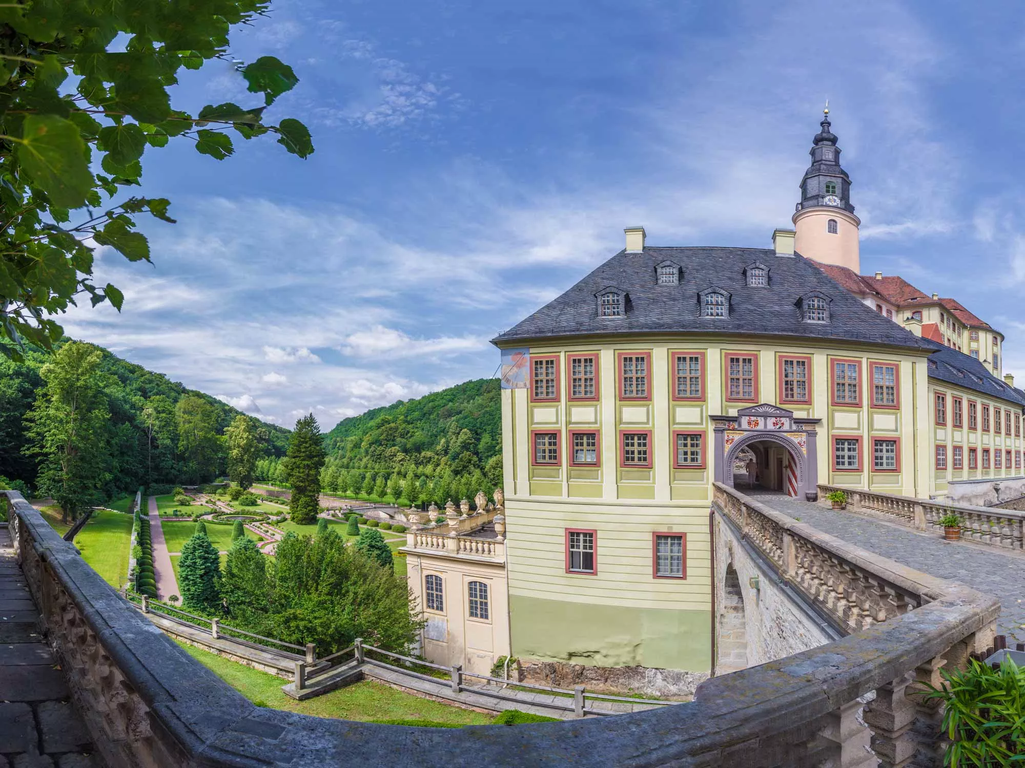 Schloss Weesenstein Schloss Weesenstein met tuin