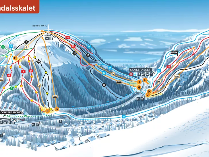 Pistekaart Vemdalen Resort Bekijken pistekaart-vemdalen-resort-bekijken