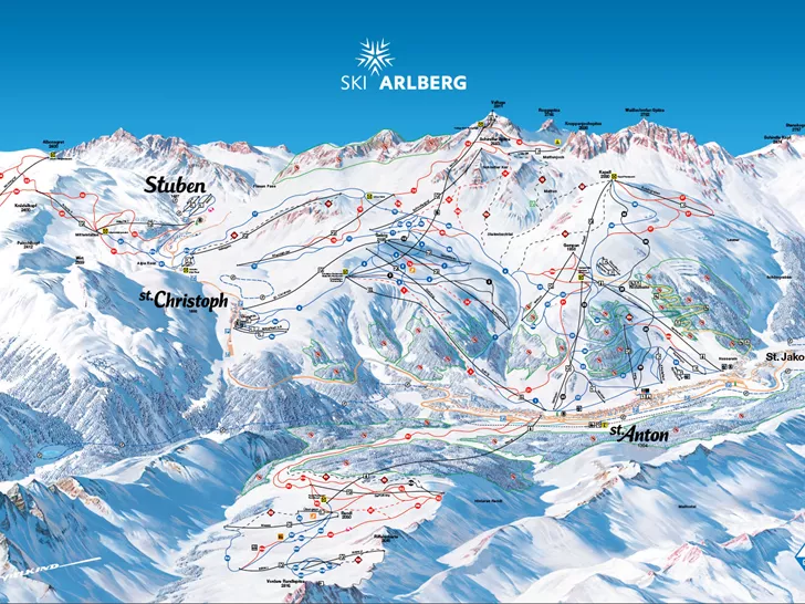Lech Map Pistenplan Lech am Arlberg